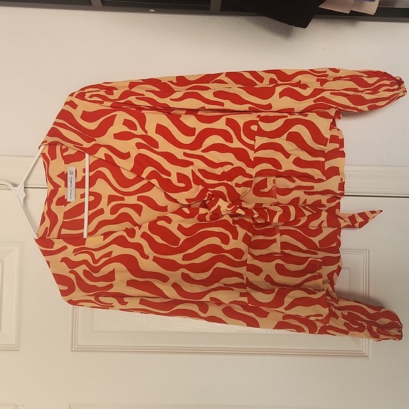 Faithfull The Brand Sarin Top Front Tie Print Size USA 8 - Picture 6 of 12